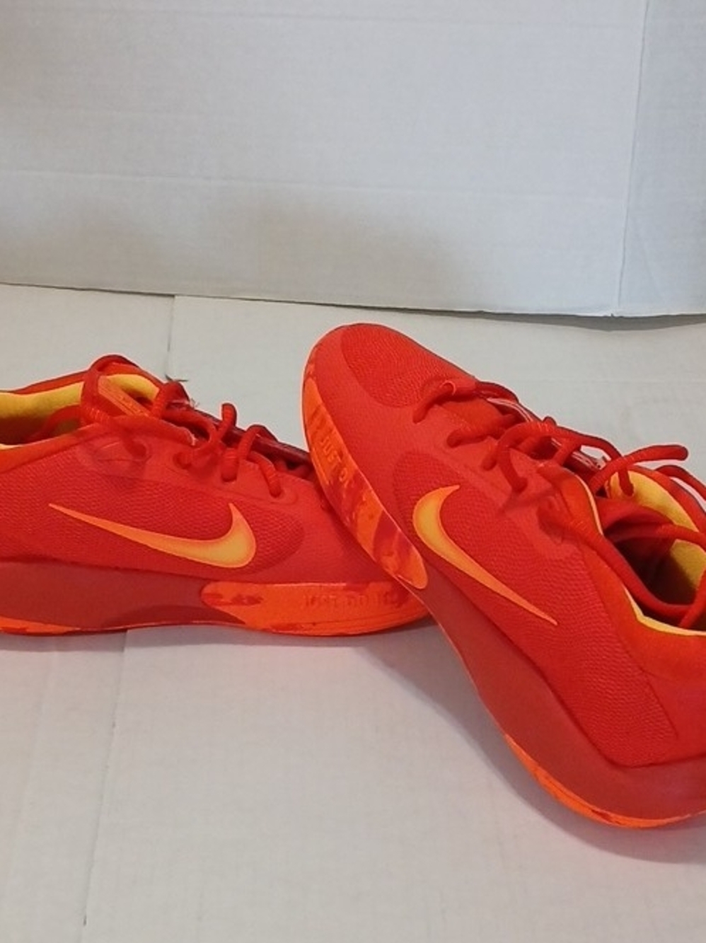 Nike IsoFly GS Basketball Shoes Red/Yellow Athletic Youth 7y